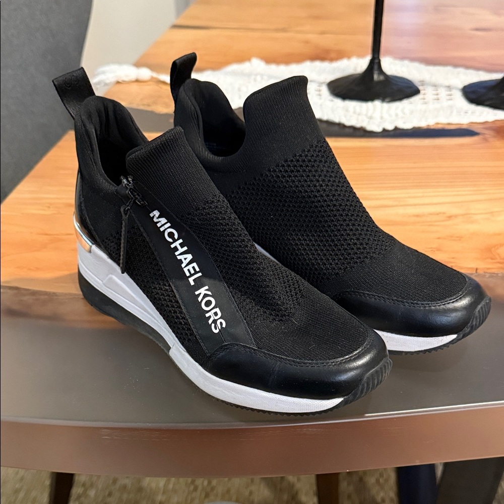 Michael Kors Black and Silver Sneakers